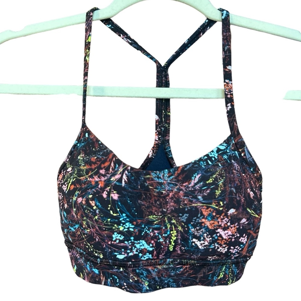 Lululemon Flow Y Bra B/C Cup Sz 2 NWOT in Foliage Overlay Multi Cottagecore RARE - Picture 4 of 16